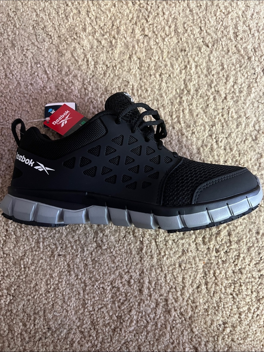 Reebok Sublite Black Sneakers w/ memory foam.. Tags still on. Never worn